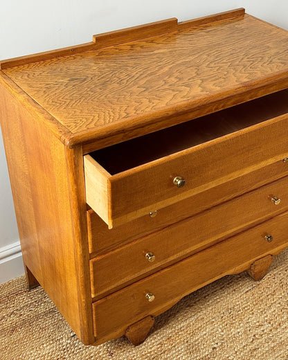 Mid-century French Oak Chest of Drawers