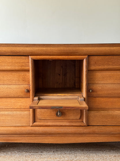 Large French Oak Sideboard in the Manner of Charles Dudouyt, c.1940s
