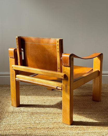 Safari Armchair in the Style of Pierre Chapo - Club Sourced