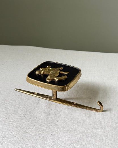 Brass Zodiac Hooks in the Style of Jacques Adnet, 1950’s