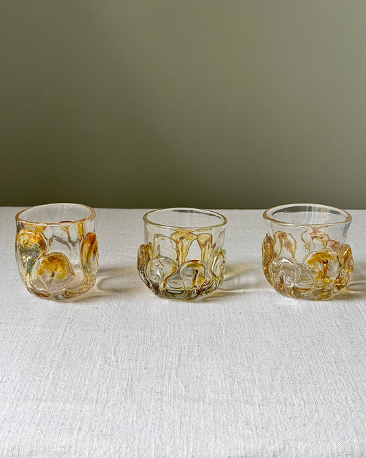Set of 3 Mid-Century Murano Tea Light Holders