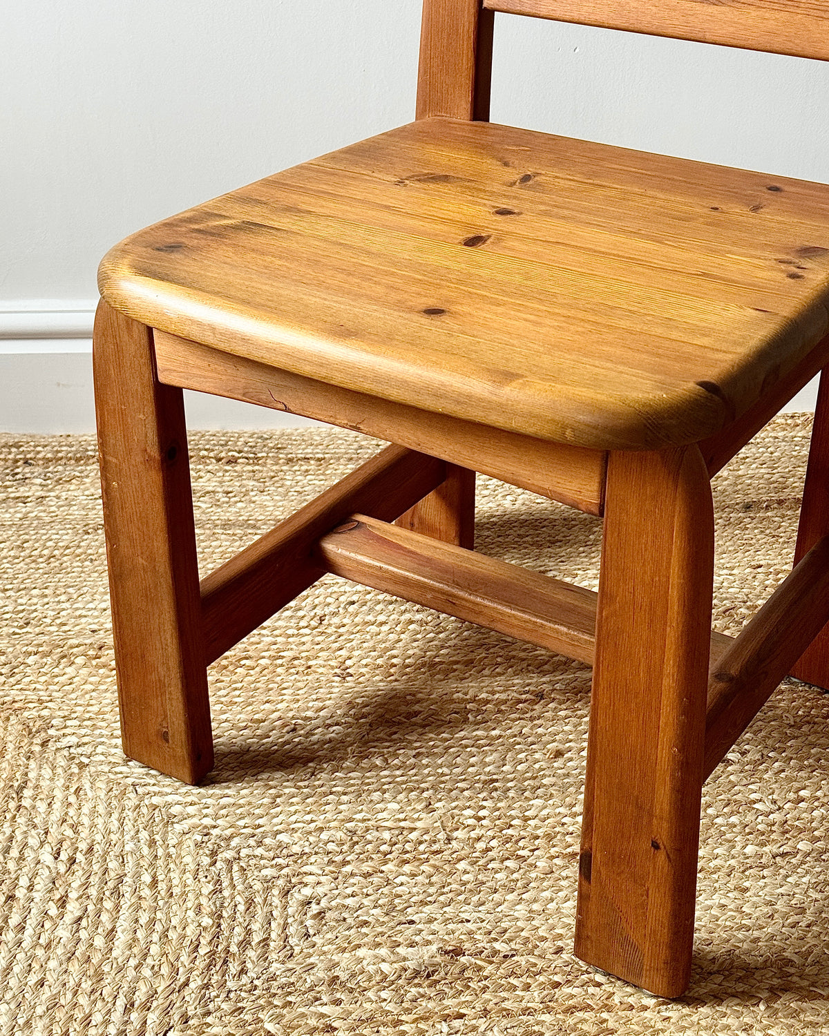 Set of 6 Pine Dining Chairs by Wasa Möbel Including Two Carvers, 1980s