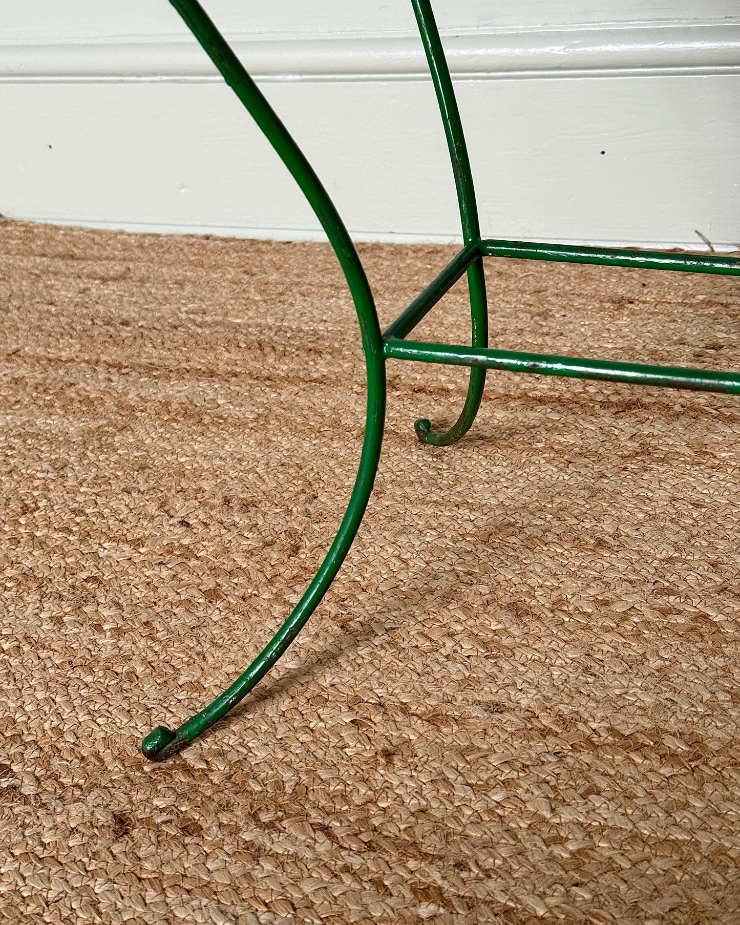 Mid-Century French Perforated Iron Side Table in the style of Mathieu Matégot