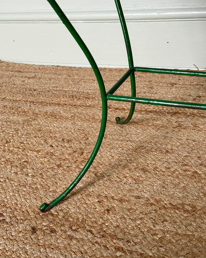 Mid-Century French Perforated Iron Side Table in the style of Mathieu Matégot