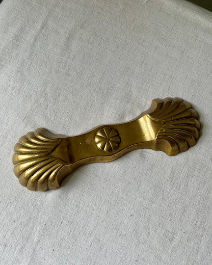Victorian Brass Shell Doorstop