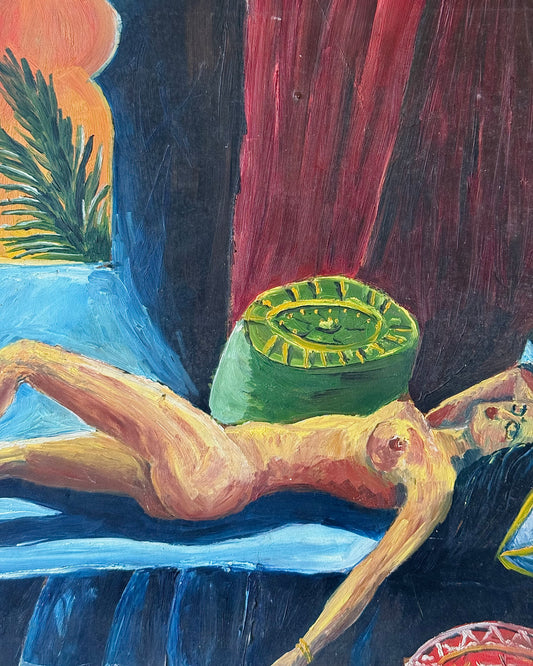 Vintage Orientalist Oil on Board, circa 1950’s