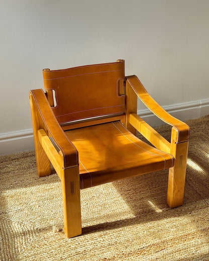 Safari Armchair in the Style of Pierre Chapo - Club Sourced