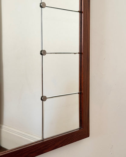 Large Swedish Sectional Mantel Mirror by Ateljé Glas & Trä - Club Sourced