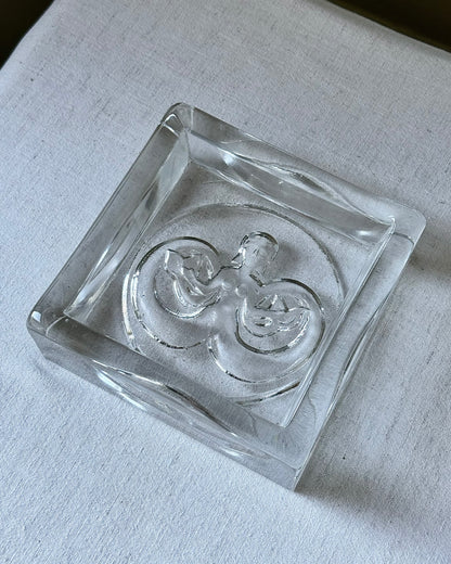 Large Swedish Mermaid Motif Glass Catch-all