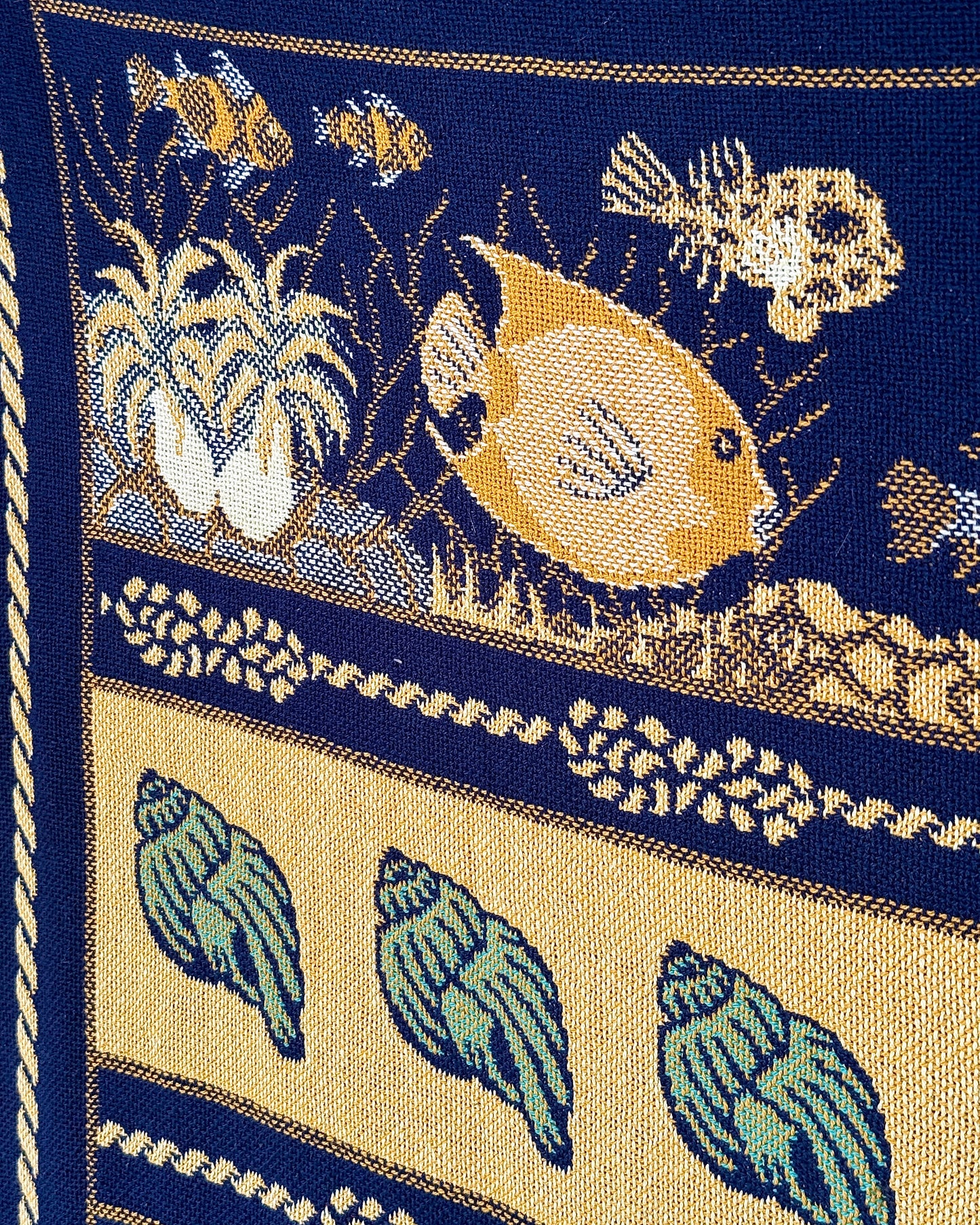 Swedish Mid-century Woven Wool Reversible Blanket