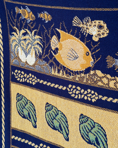Swedish Mid-century Woven Wool Reversible Blanket