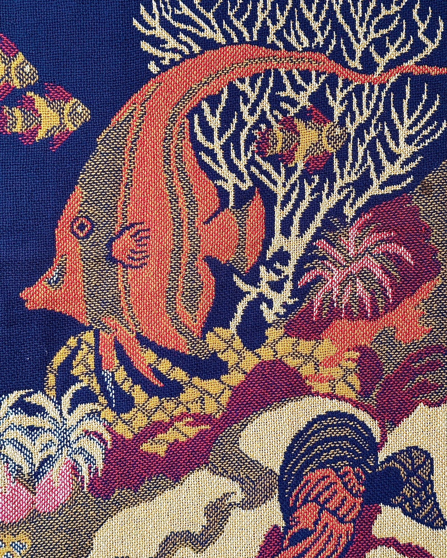 Swedish Mid-century Woven Wool Reversible Blanket