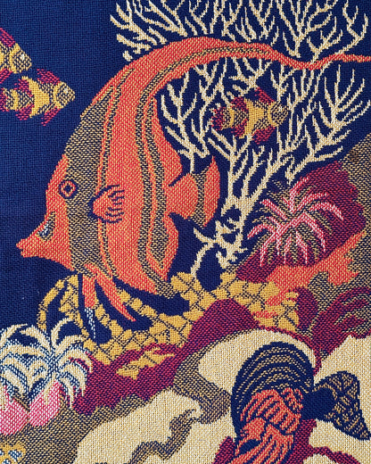 Swedish Mid-century Woven Wool Reversible Blanket