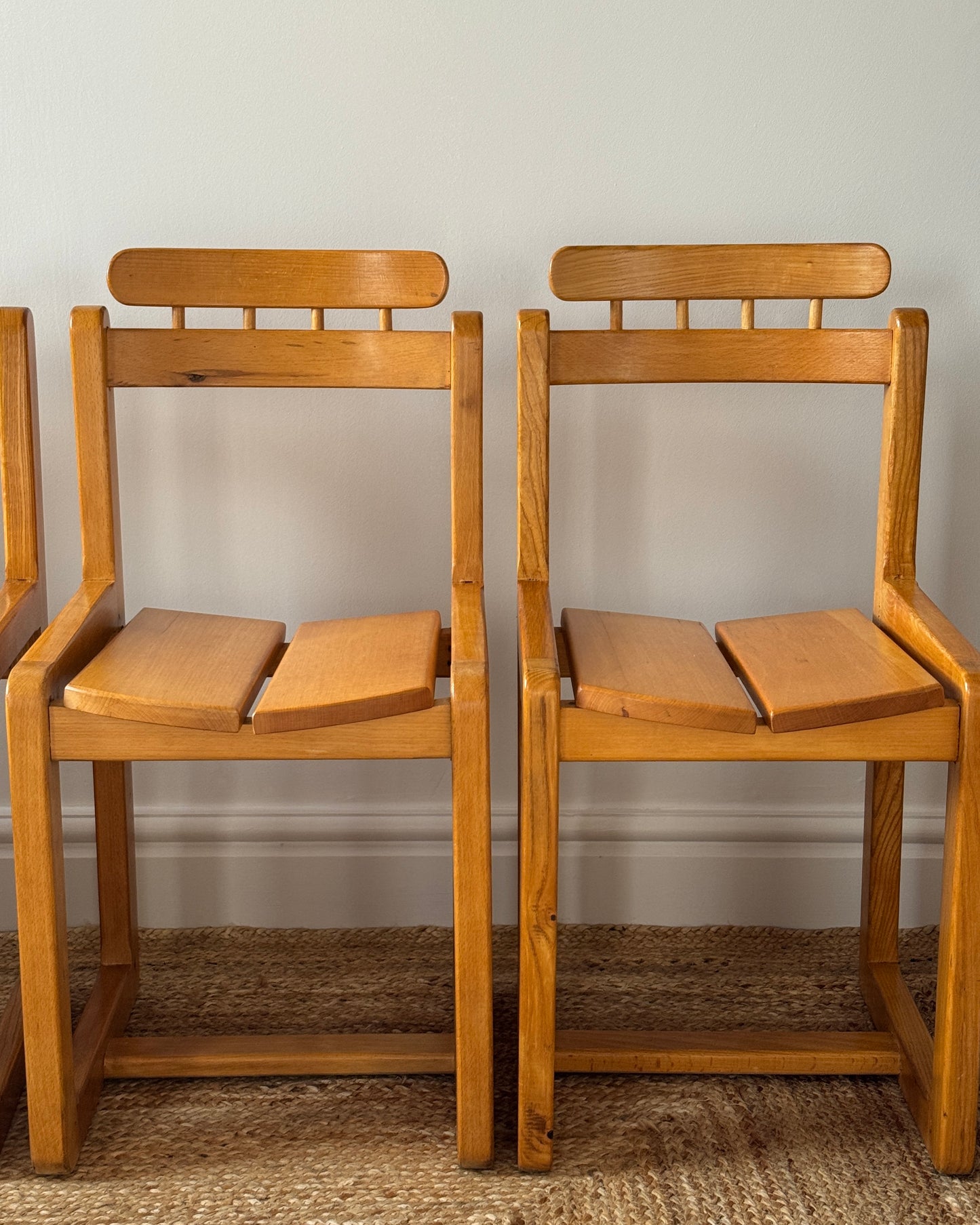 Set of 4 Ash Dining Chairs in the Manner of Tapiovaara, c.1970