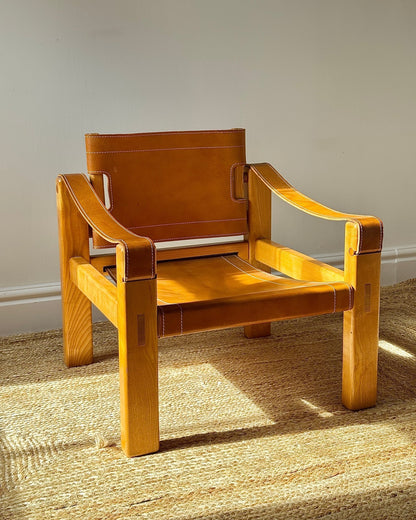 Safari Armchair in the Style of Pierre Chapo - Club Sourced