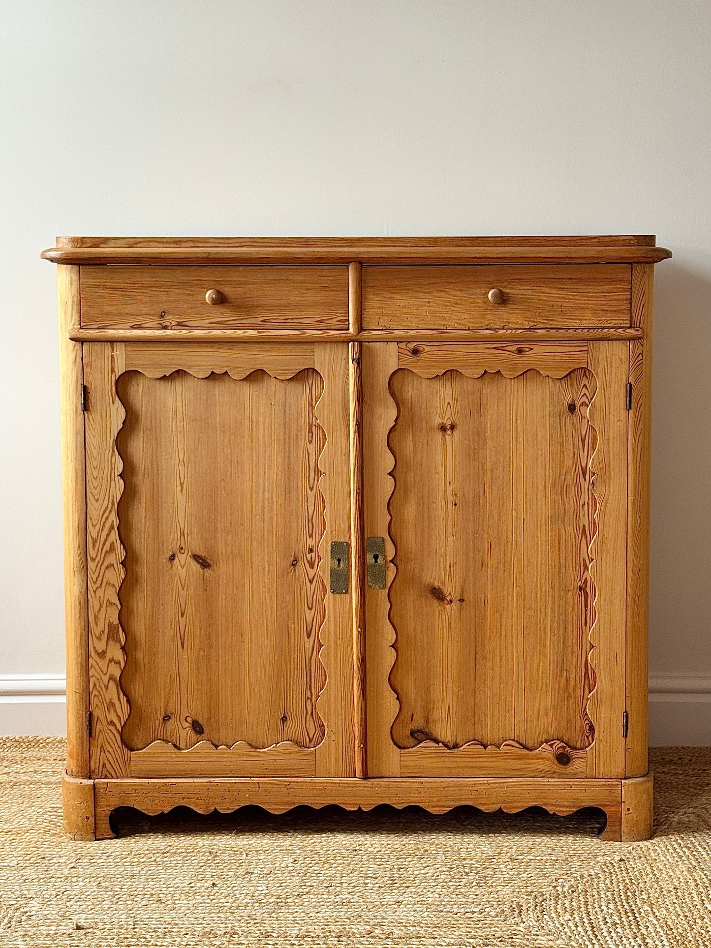 Swedish 19th Century Pine Folk Sideboard