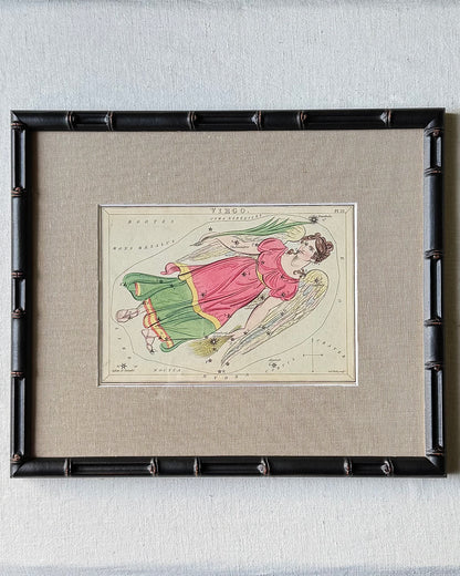 Antique Hand-Painted Constellation Print ‘Urania’s Mirror’ by Sidney Hall c. 1825