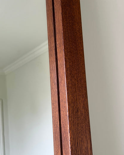 Belgian Oak Brutalist Mirror