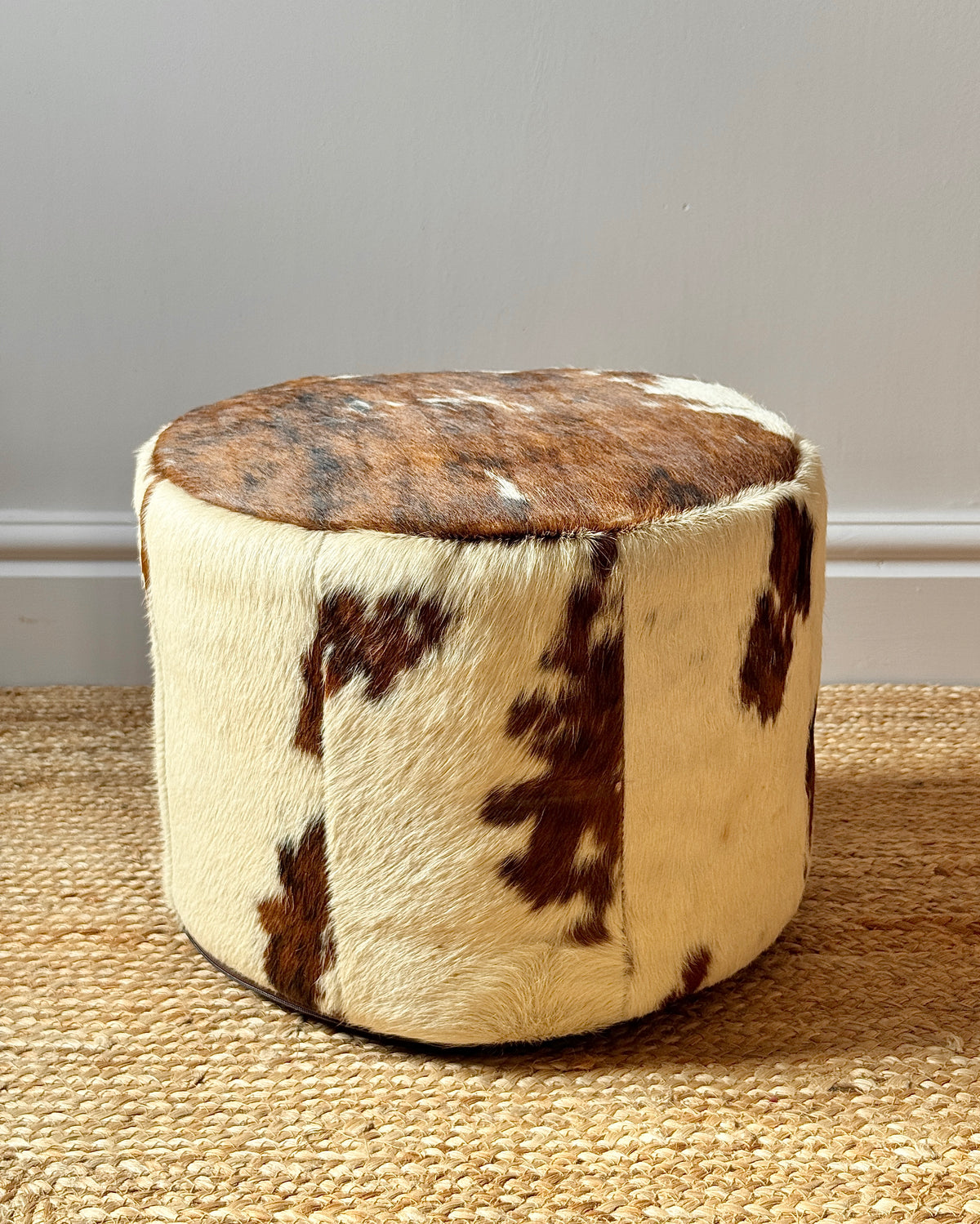 Vintage Cowhide Pouffe