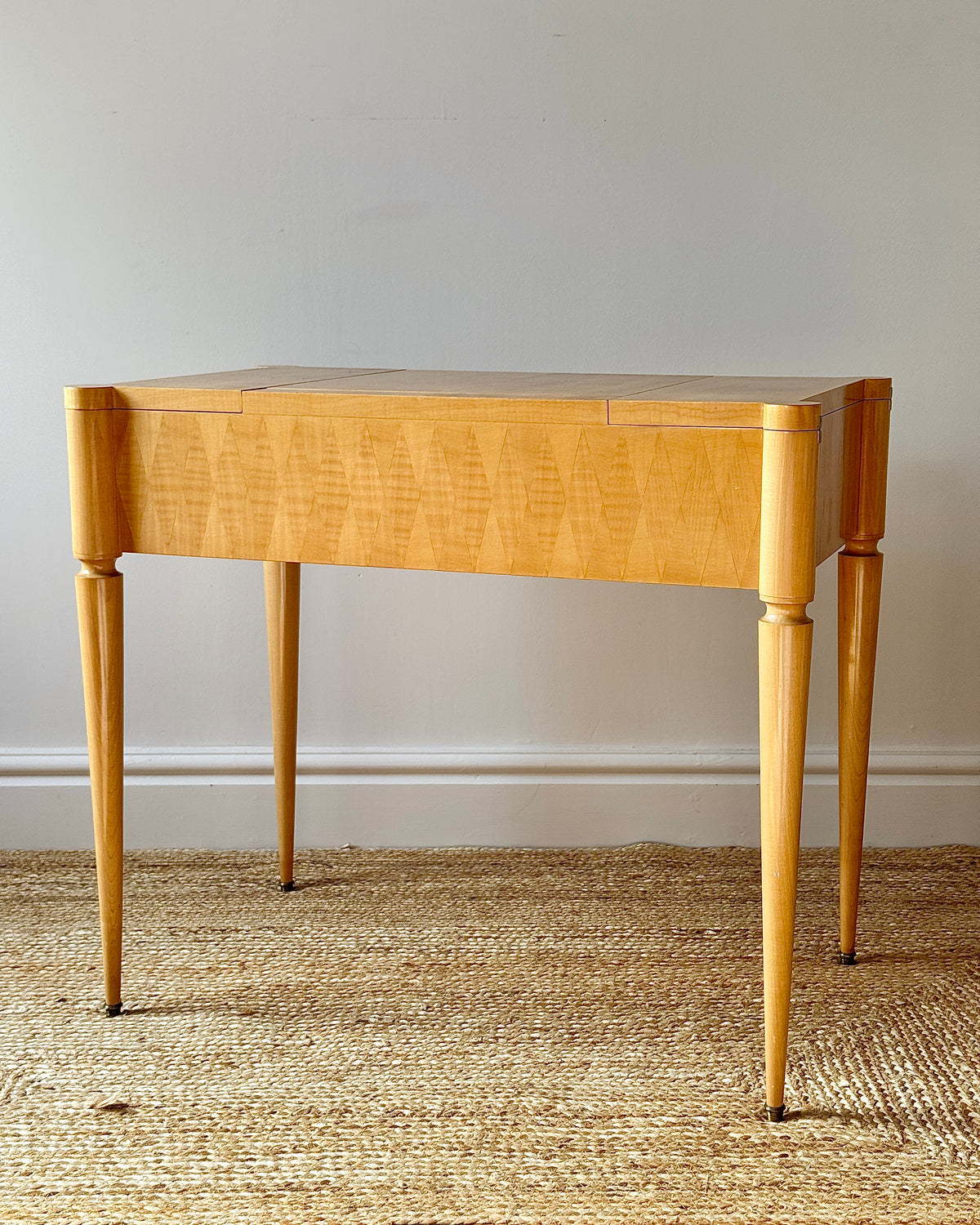 French Lift Top Dressing Table with Geometric Parquetry, c.1950
