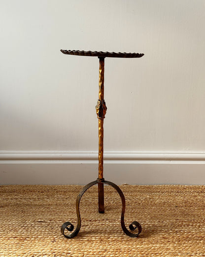 Spanish Wrought Iron Gilded Martini Table