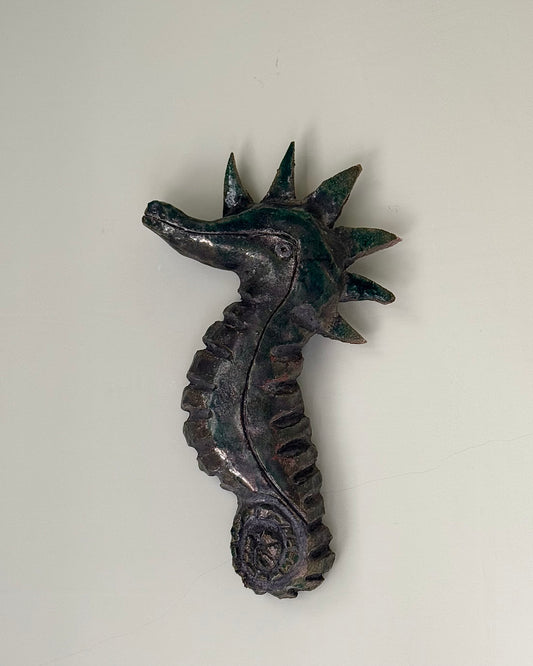 Studio Pottery Seahorse wall hanging