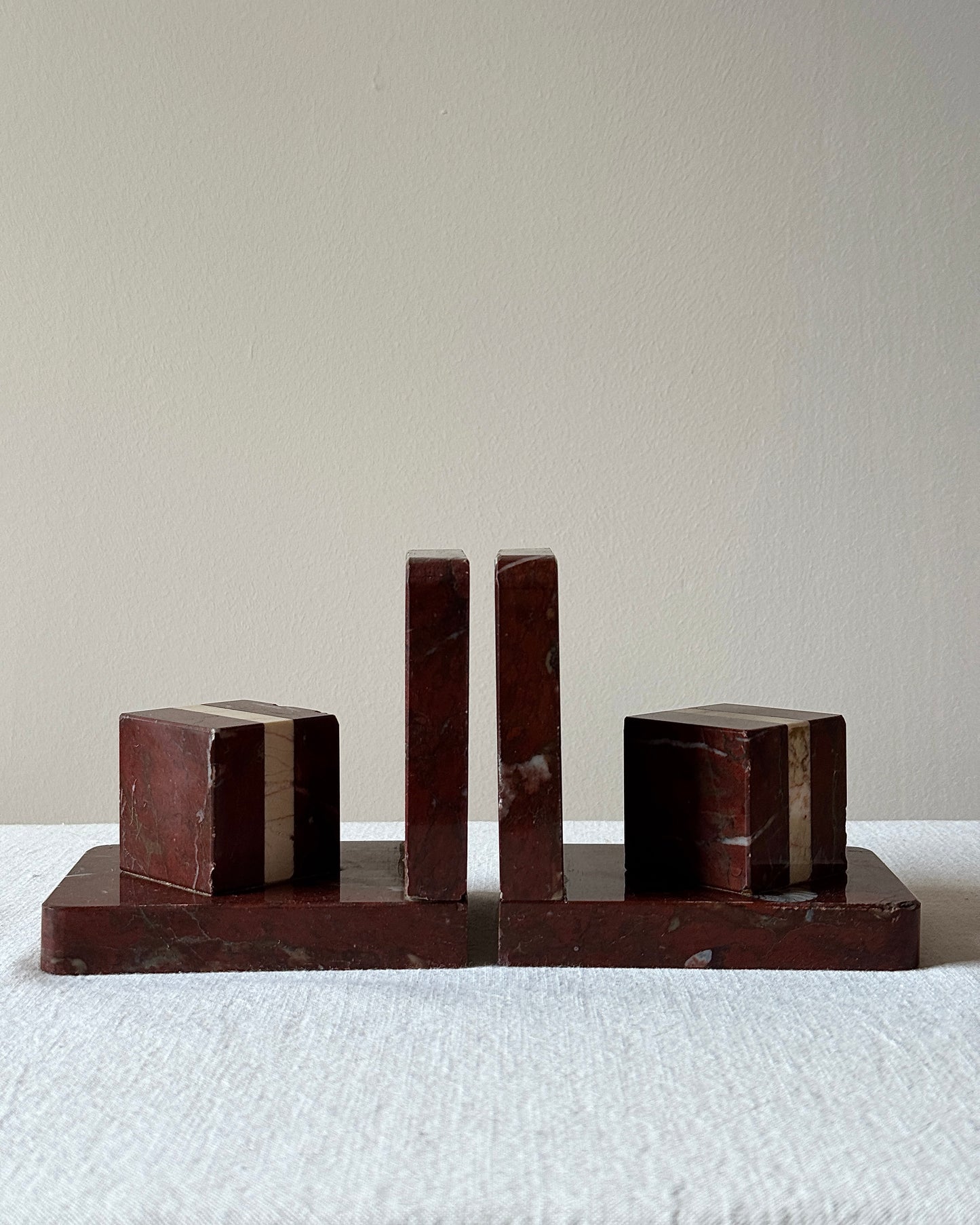Pair of Art Deco Marble Bookends