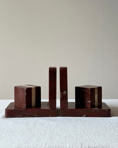 Pair of Art Deco Marble Bookends