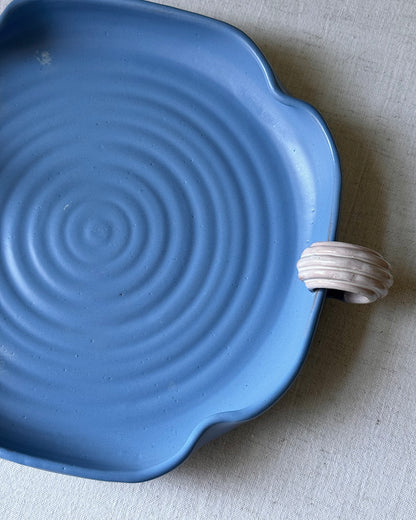 Swedish Art Deco Gabriel Keramik Blue Dish, circa. 1930s