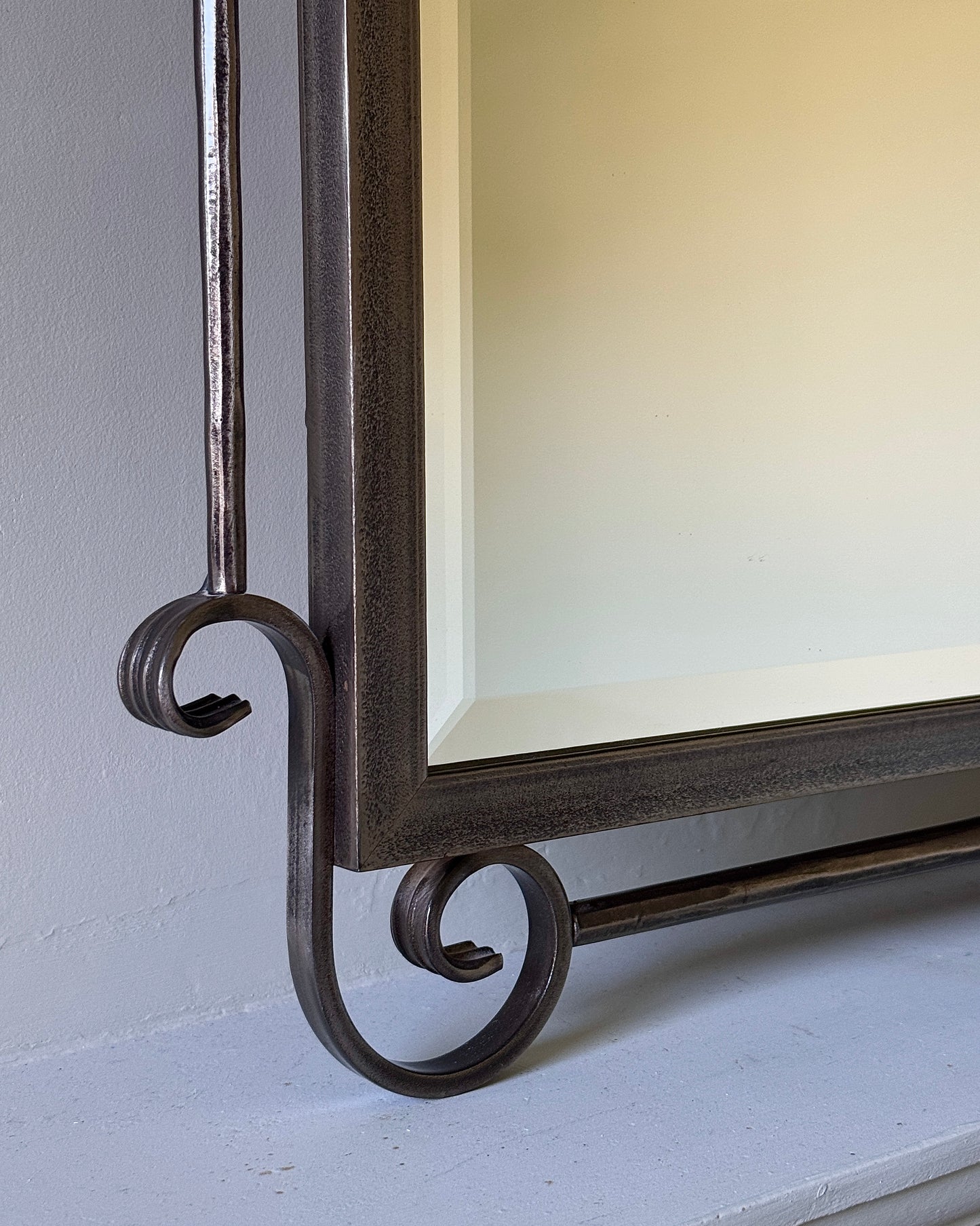 Extra Large Scroll Gilt Metal Mirror