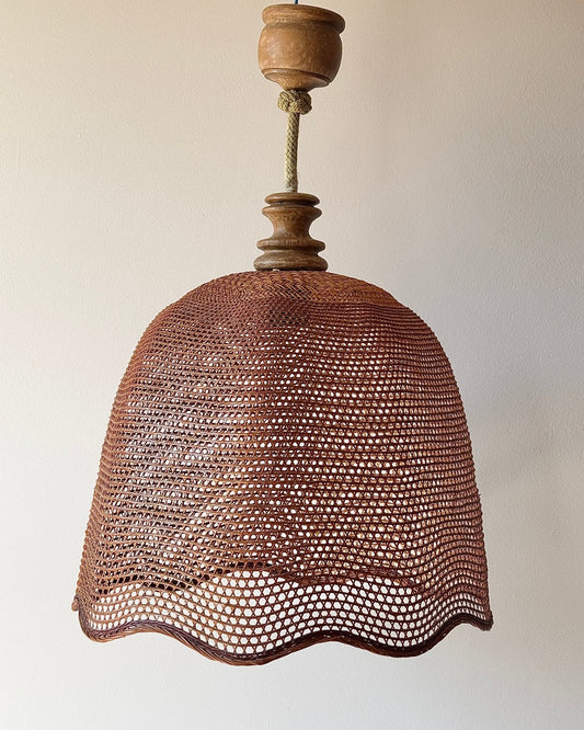 Beehive Rattan Pendant Lamp circa. 1930 - Club Sourced