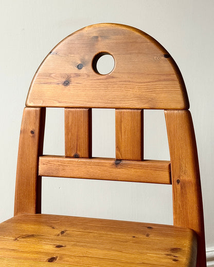 Set of 6 Pine Dining Chairs by Wasa Möbel Including Two Carvers, 1980s