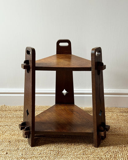French Arts & Crafts Oak Side Table
