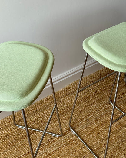 Set of 3 Hi Pad Bar Stools in Pistachio by Cappellini