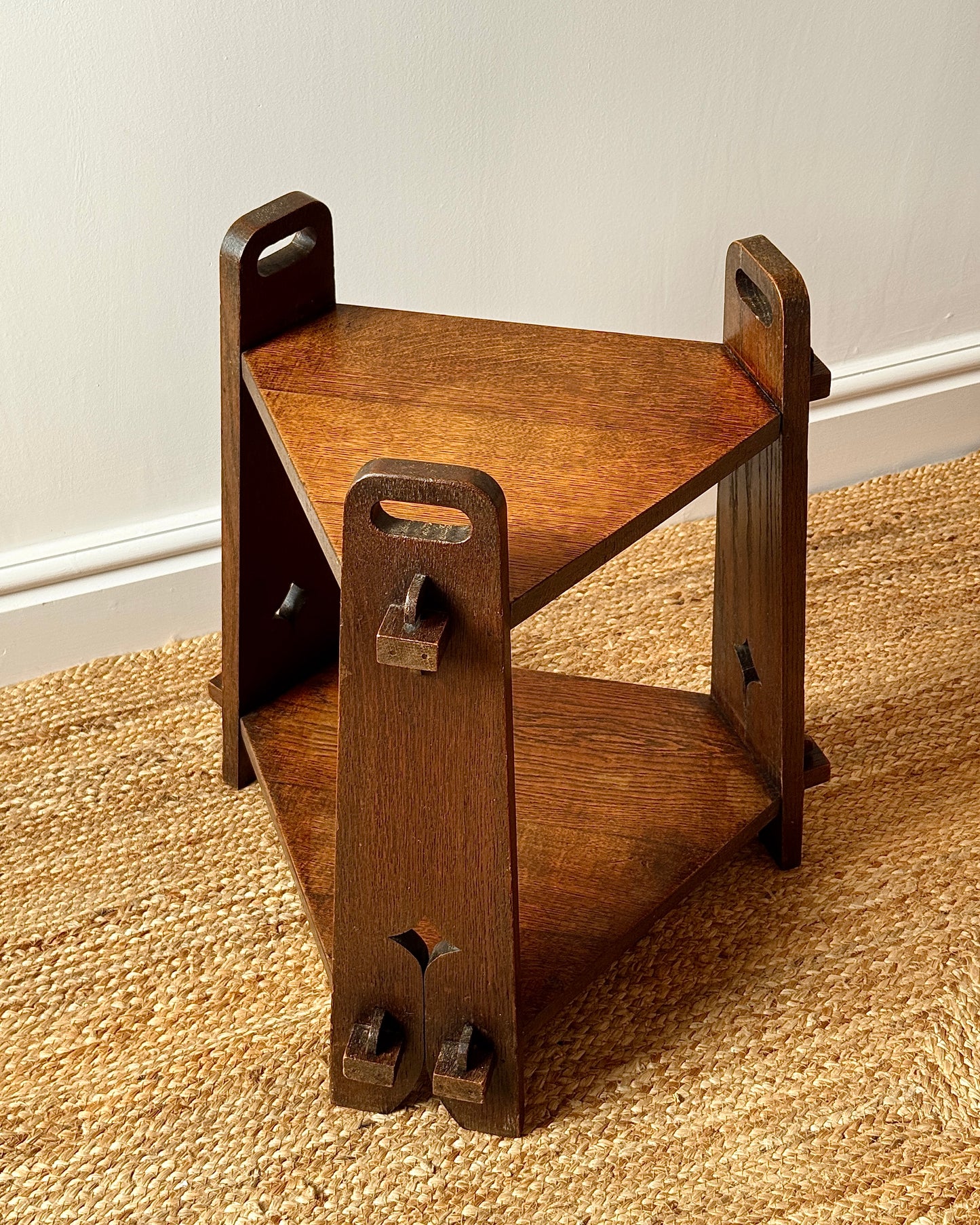 French Arts & Crafts Oak Side Table
