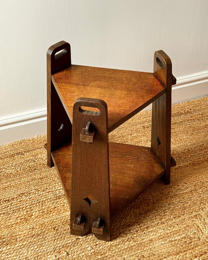 French Arts & Crafts Oak Side Table
