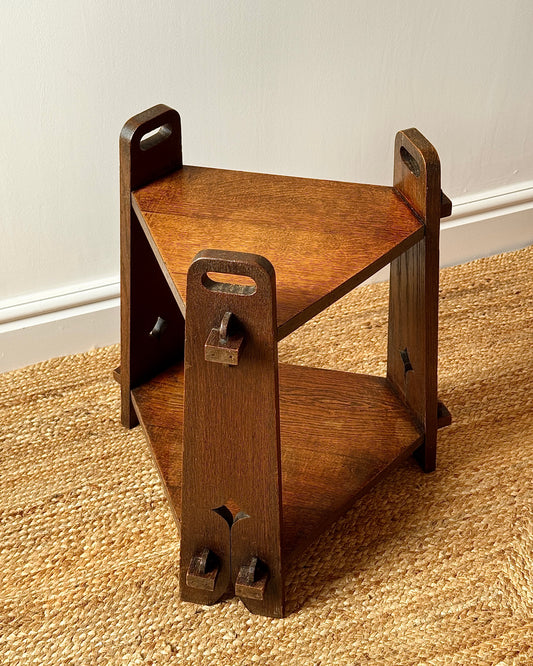 French Arts & Crafts Oak Side Table