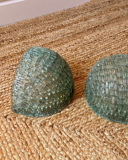 Pair of Italian Green Glass Sconces, Albano Poli for Poliarte c.1970