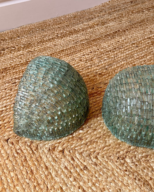 Pair of Italian Green Glass Sconces, Albano Poli for Poliarte c.1970