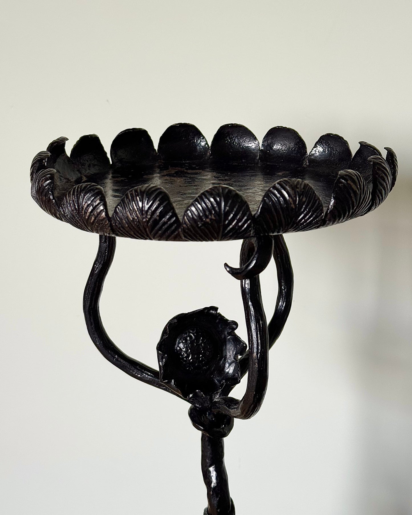 Pair of Swedish Art Nouveau Wrought Iron Pedestals