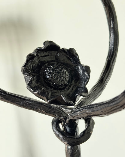 Pair of Swedish Art Nouveau Wrought Iron Pedestals