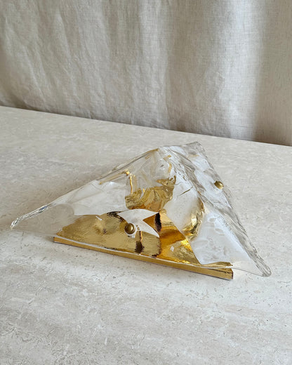 Pair of Murano Triangular Glass Wall Lights