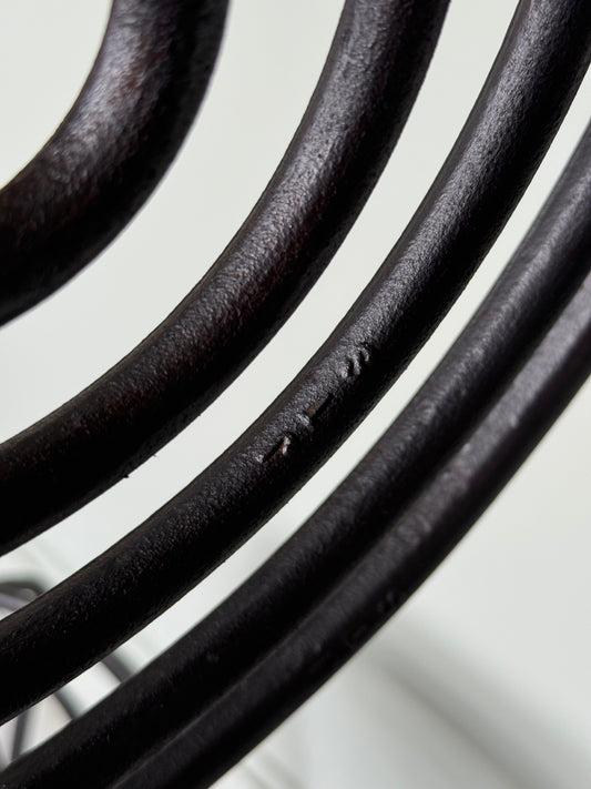 French Atelier Wrought Iron Spiral Accent Chairs, Signed JTS
