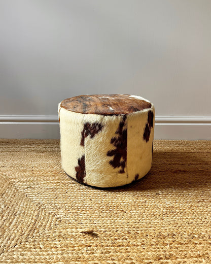 Vintage Cowhide Pouffe