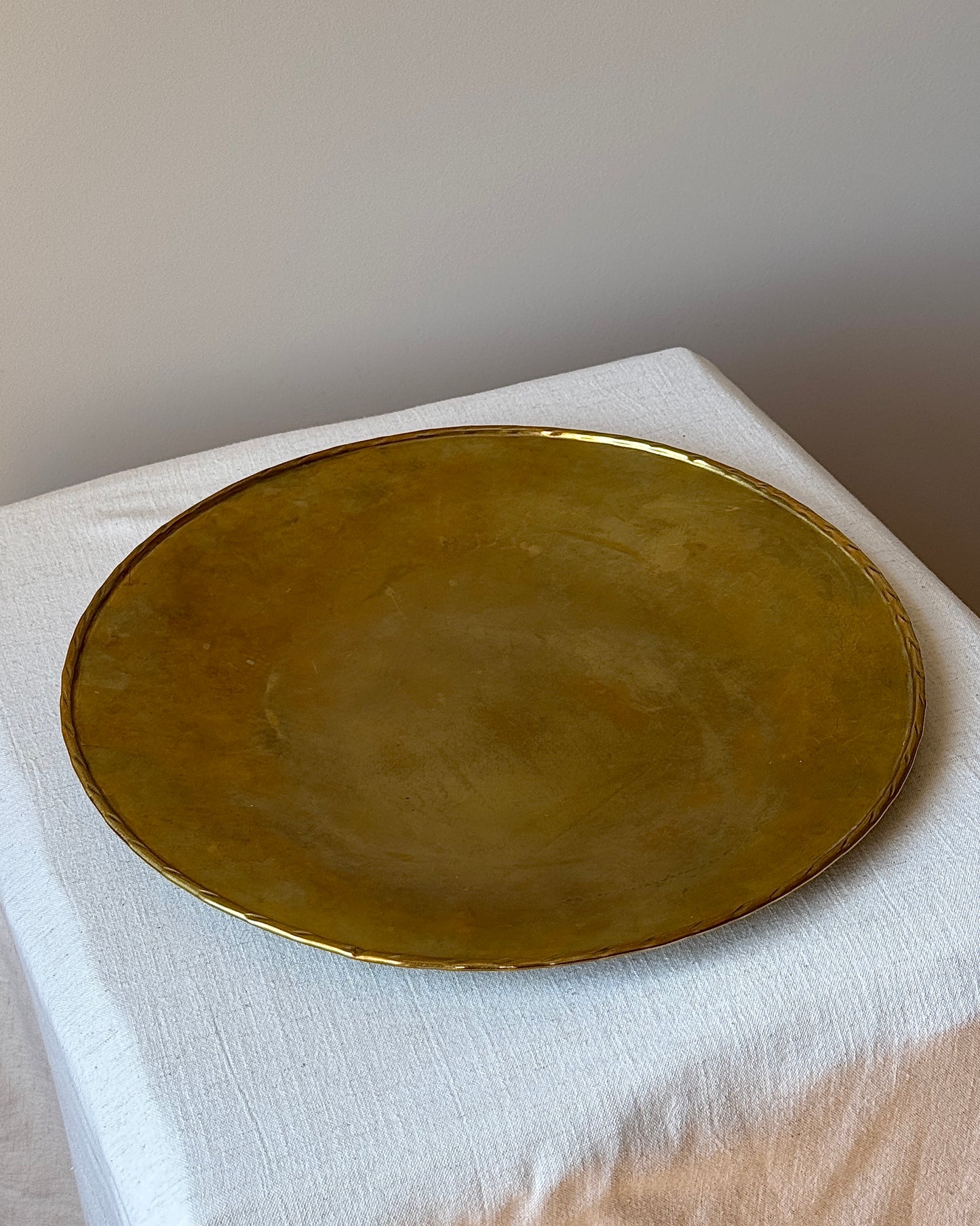 Swedish Hand Hammered Brass Dish