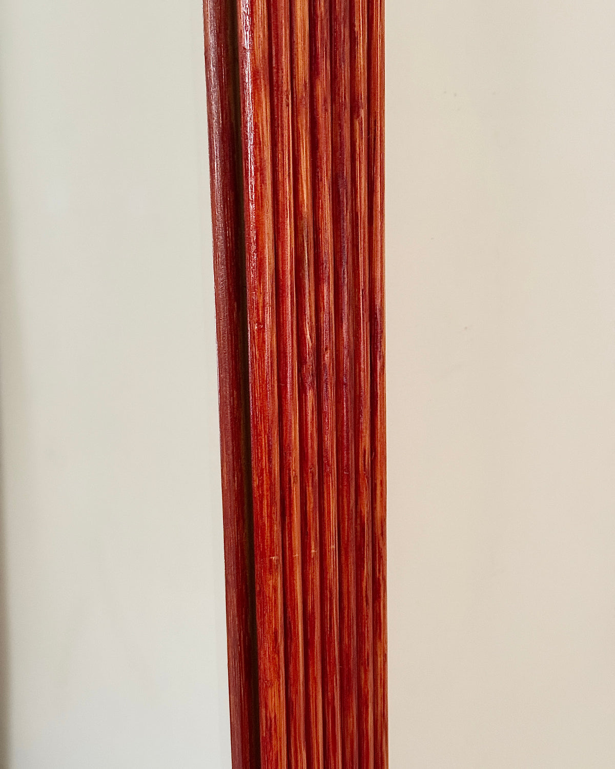 Orange Pencil Reed Mirror, 1980s