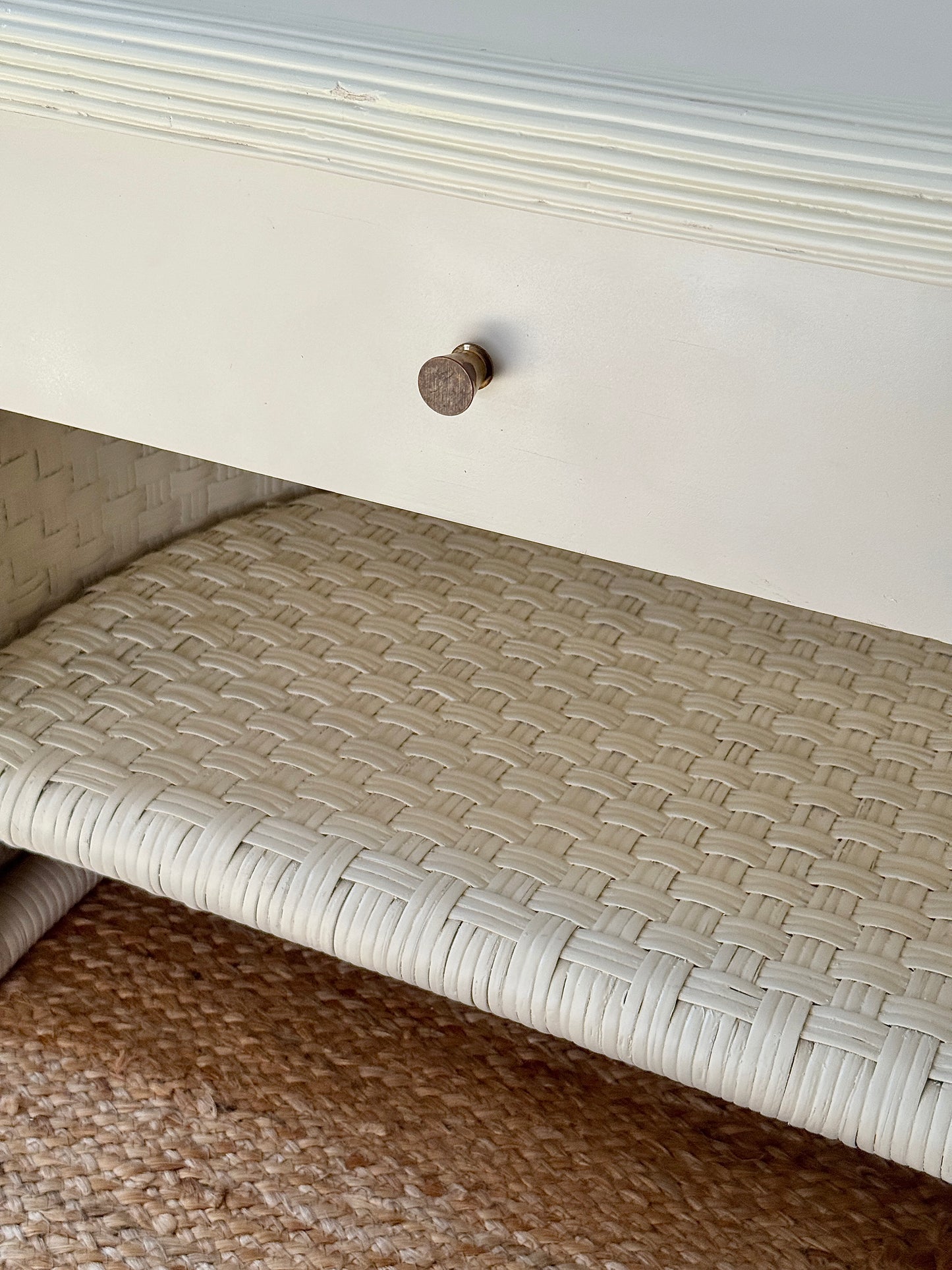 Pair of Swedish Wicker Bedside Tables, circa 1970