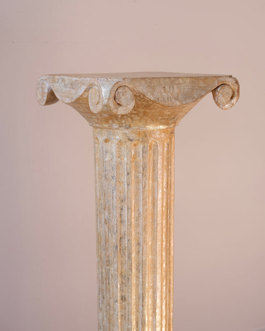 Swedish Gilt Wood Column Pedestal
