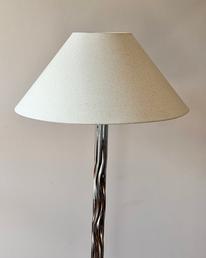 Art Deco Rippled Chrome Floor Lamp