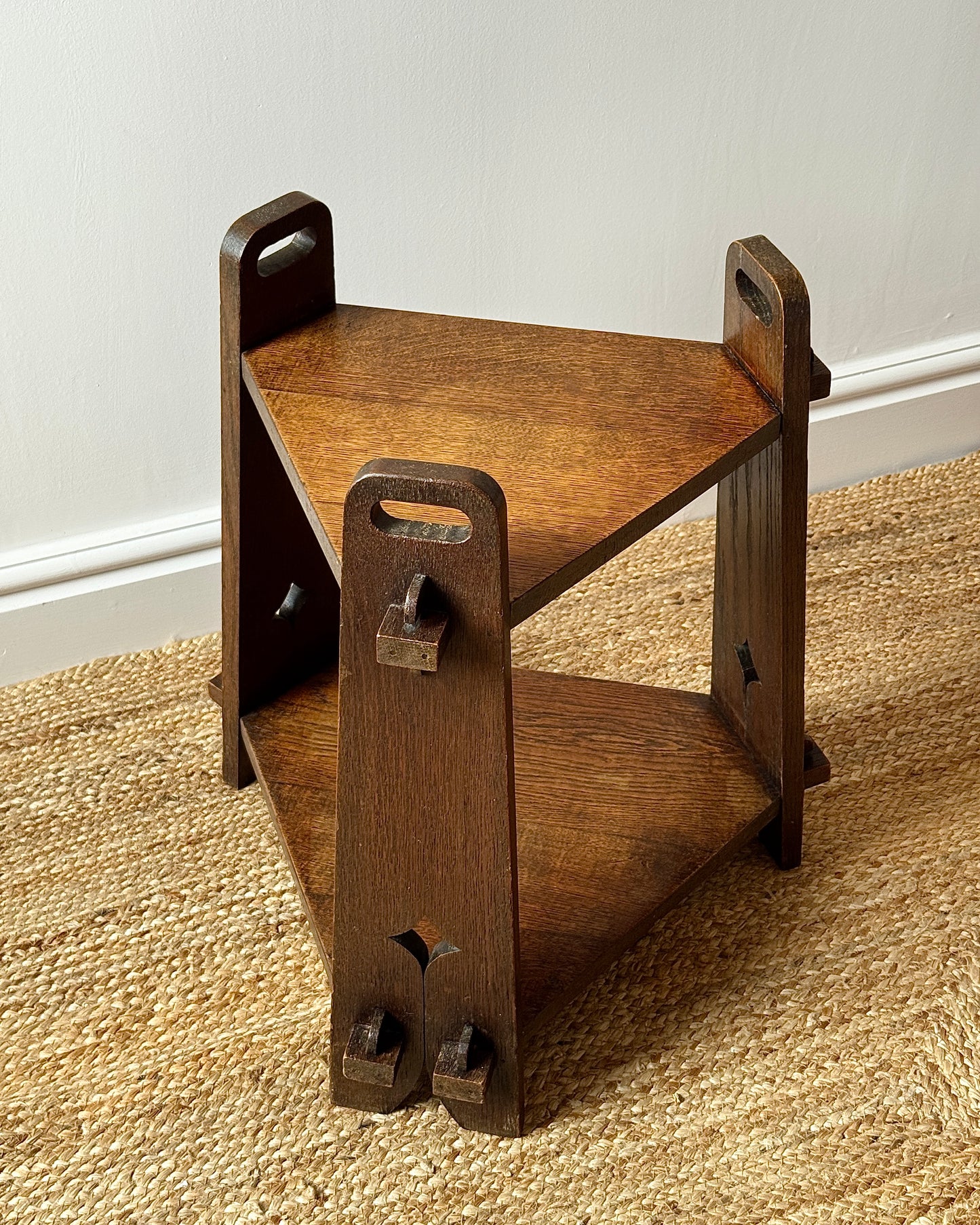 French Arts & Crafts Oak Side Table